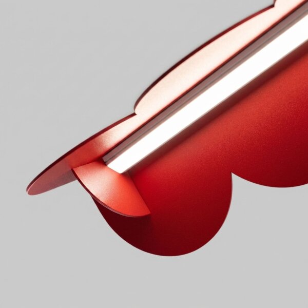 LED Pendelleuchte Rot 4000K neutralweiß 16W L:131 cm