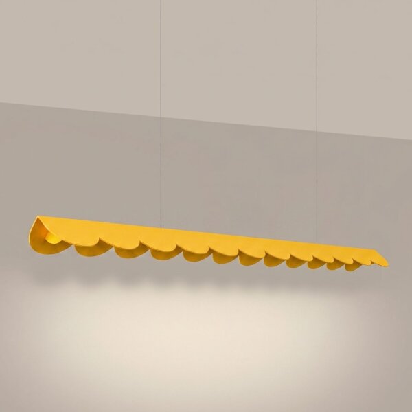 LED Pendelleuchte Gelb Alu 3000K warmweiß 16W L:131 cm