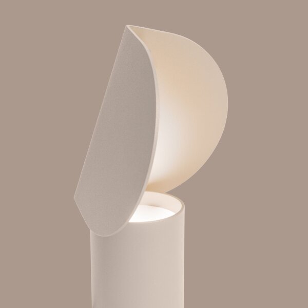LED Tischleuchte schwenkbar Beige 3000K H:15 cm Modern