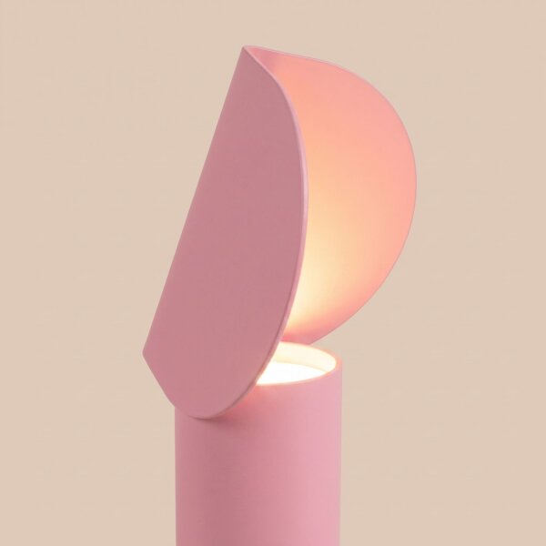 LED Tischleuchte verstellbar Pink Alu 3000K H:15 cm