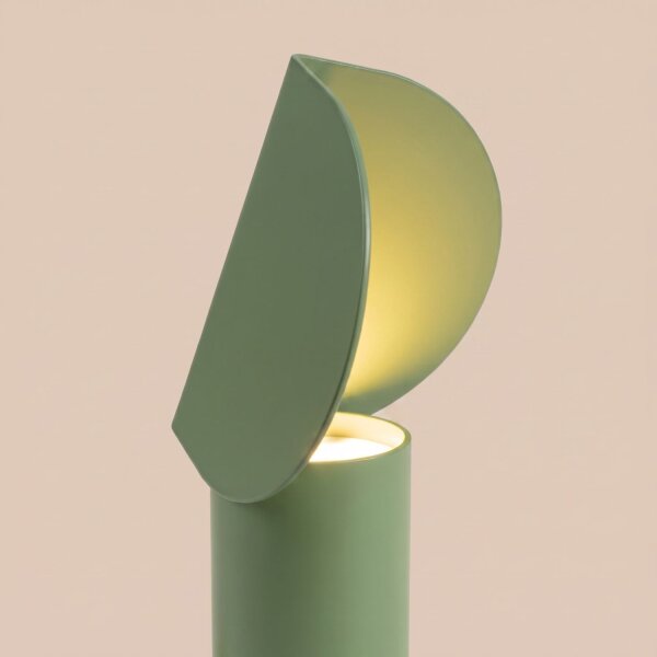LED Tischleuchte schwenkbar Salbei Alu 3000K H:15 cm
