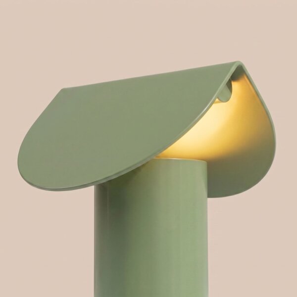LED Tischleuchte schwenkbar Salbei Alu 3000K H:15 cm