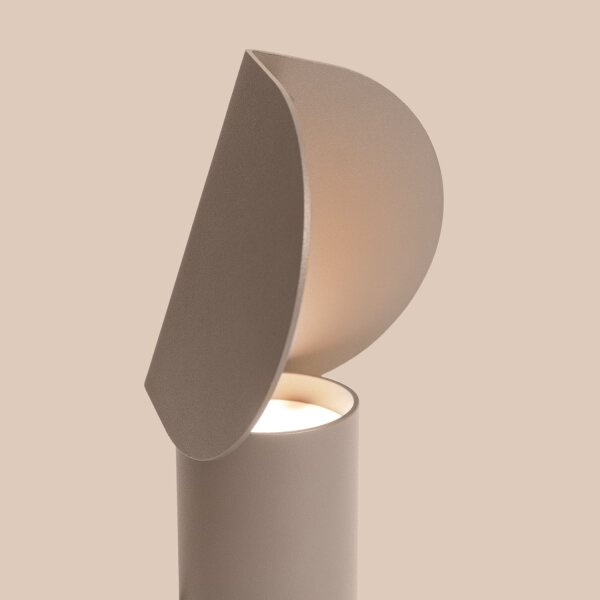 LED Tischleuchte schwenkbar Taupe 3000K H:15 cm klein