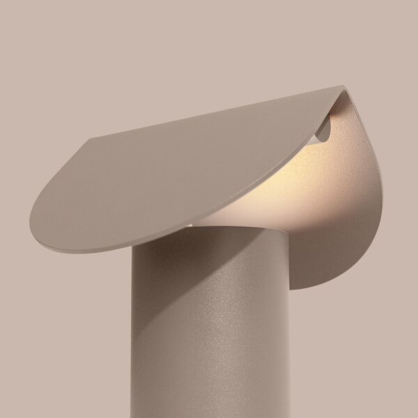 LED Tischleuchte schwenkbar Taupe 3000K H:15 cm klein