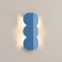 Wandleuchte Aluminium Azurblau G9 2-flammig H:33,6 cm