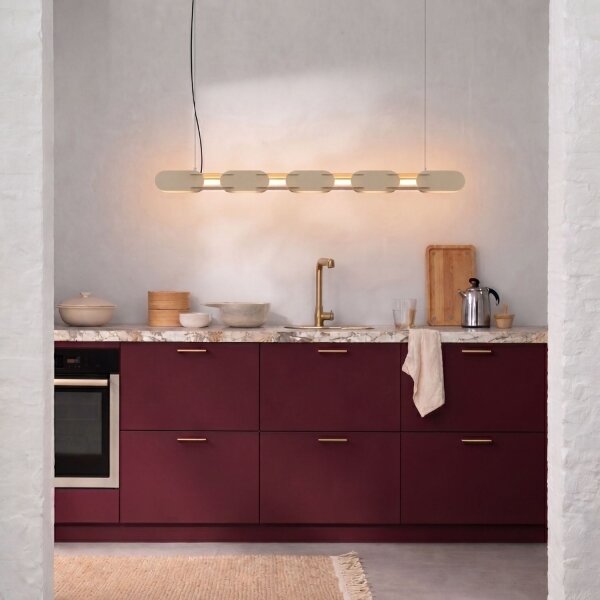 LED Pendelleuchte dimmbar Push-DIM Beige 3000K L:158 cm