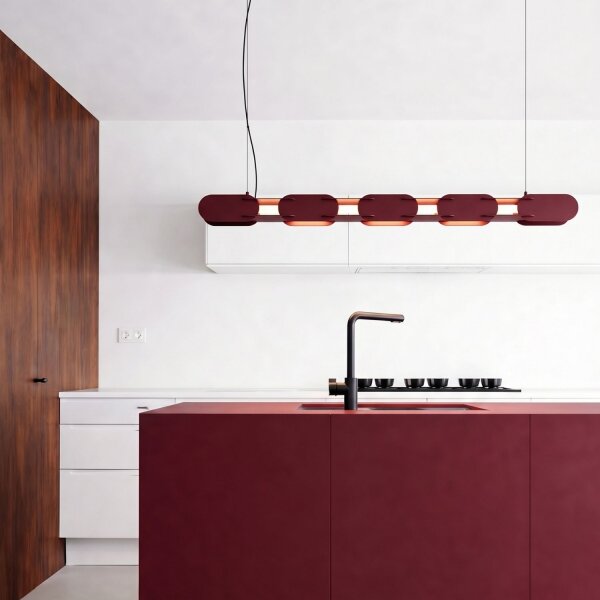 LED Pendelleuchte dimmbar Push-DIM Beige 3000K L:158 cm