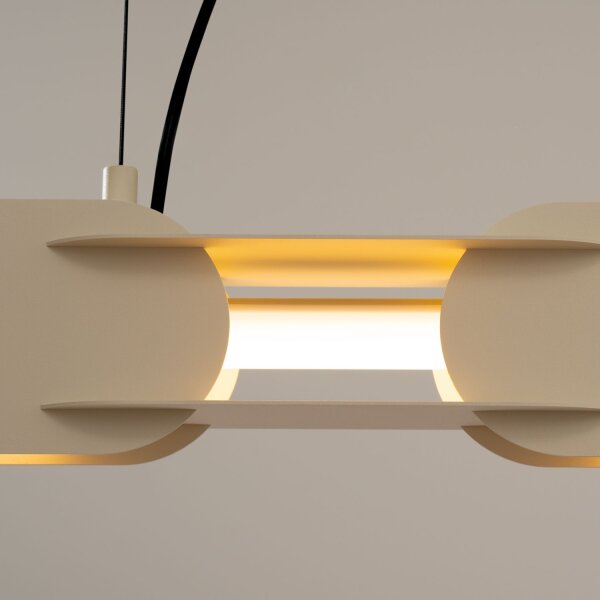 LED Pendelleuchte dimmbar Push-DIM Beige 3000K L:158 cm
