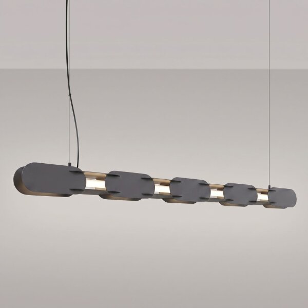 LED Pendelleuchte dimmbar Push-DIM 4000K L:158 cm Stahl