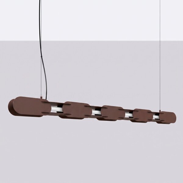 LED Pendelleuchte dimmbar Push-DIM Braun 4000K L:158 cm