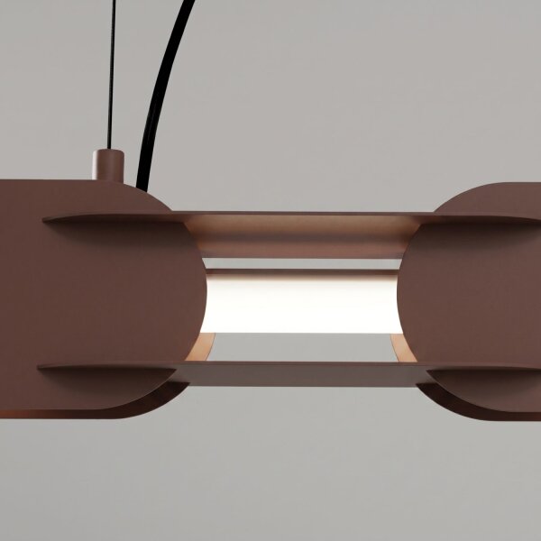 LED Pendelleuchte dimmbar Push-DIM Braun 4000K L:158 cm