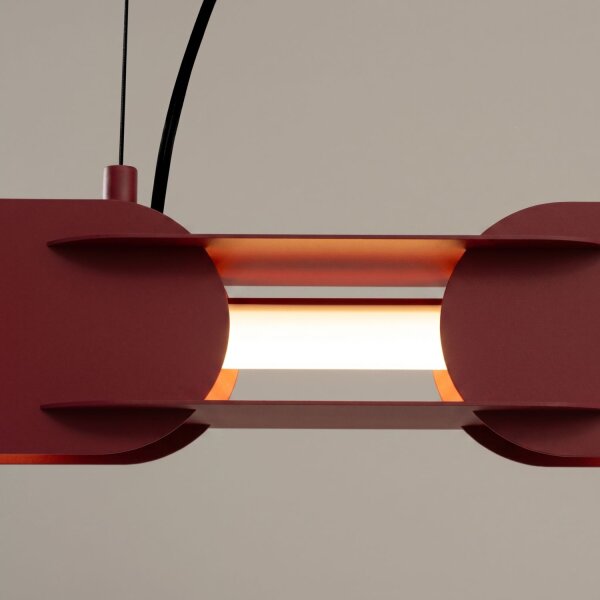 LED Pendelleuchte dimmbar Burgund 3000K L:158 cm Modern