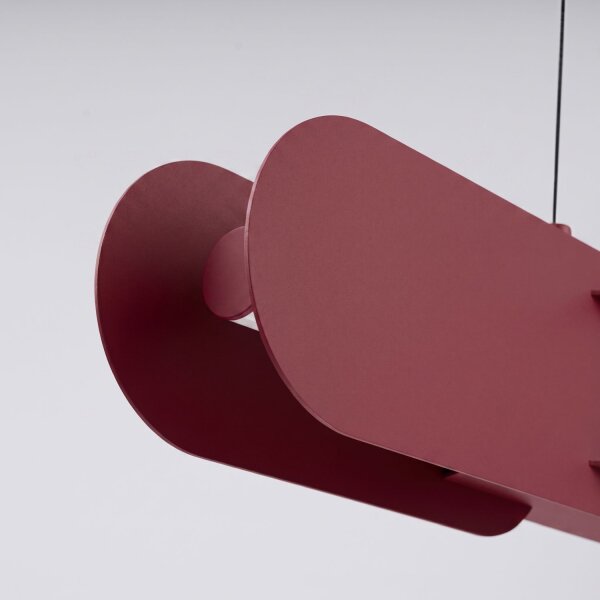 LED Pendelleuchte dimmbar Burgund 3000K L:158 cm Modern