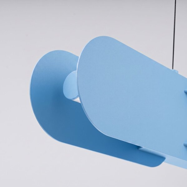 LED Pendelleuchte dimmbar Hellblau 3000K 158 cm Modern