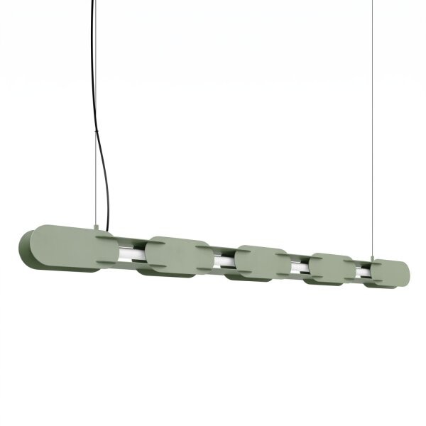 LED Pendelleuchte dimmbar Olivgrün Stahl 3000K L:158 cm