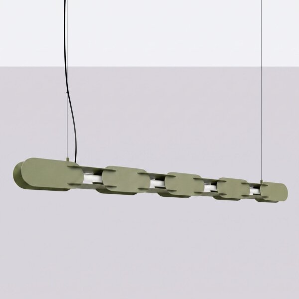 LED Hängelampe dimmbar Olivgrün 4000K L:158 cm Modern