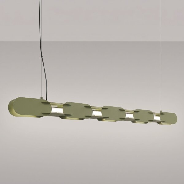 LED Hängelampe dimmbar Olivgrün 4000K L:158 cm Modern