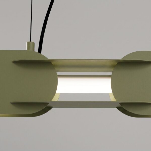 LED Hängelampe dimmbar Olivgrün 4000K L:158 cm Modern
