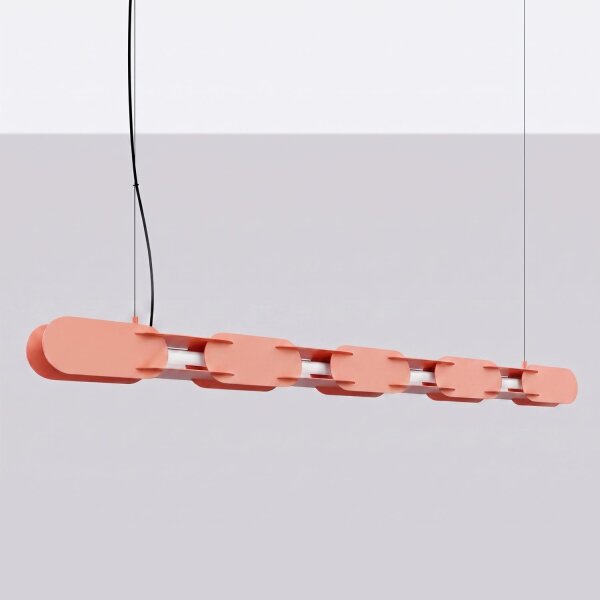LED Hängelampe dimmbar Pfirsich Stahl 3000K L:158 cm