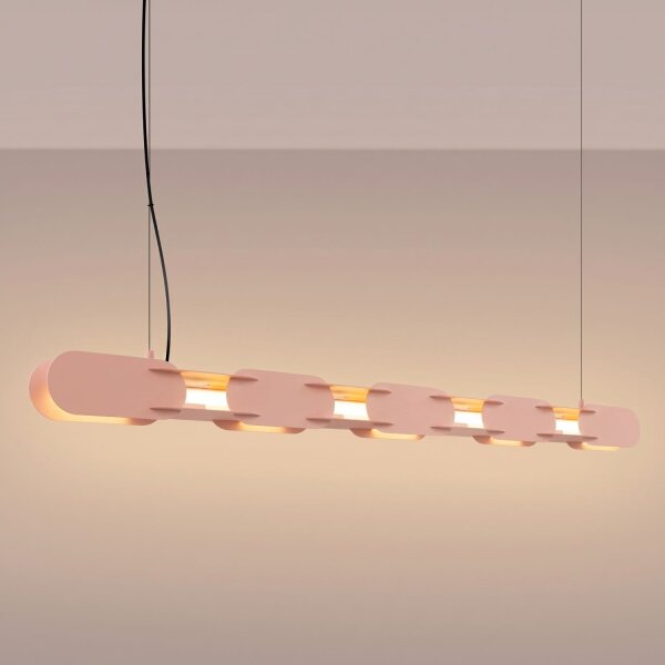 LED Hängelampe dimmbar Pfirsich Stahl 3000K L:158 cm