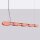 LED Pendelleuchte dimmbar Stahl Pfirsich 4000K L:158 cm