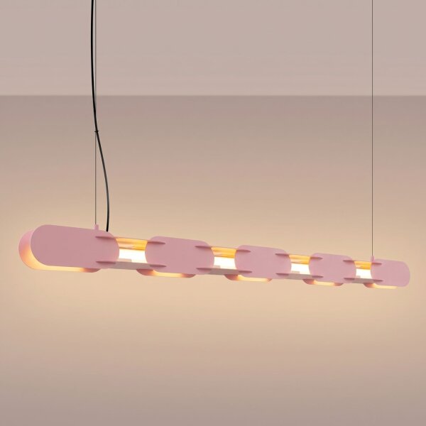LED Hängelampe dimmbar Push-DIM Pink Stahl 3000K 158 cm