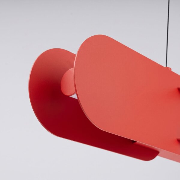 LED Pendelleuchte dimmbar Push-DIM Rot 3000K L:158 cm