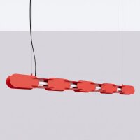 LED Pendelleuchte dimmbar Push-DIM Rot 4000K L:158 cm