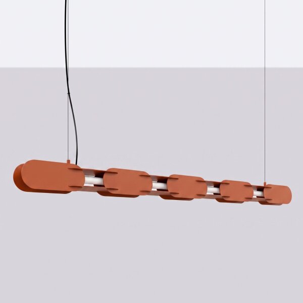 LED Hängelampe dimmbar Ockerrot 4000K L:158 cm Modern