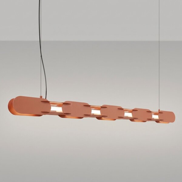 LED Hängelampe dimmbar Ockerrot 4000K L:158 cm Modern