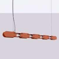 LED Hängelampe dimmbar Ockerrot 4000K L:158 cm Modern