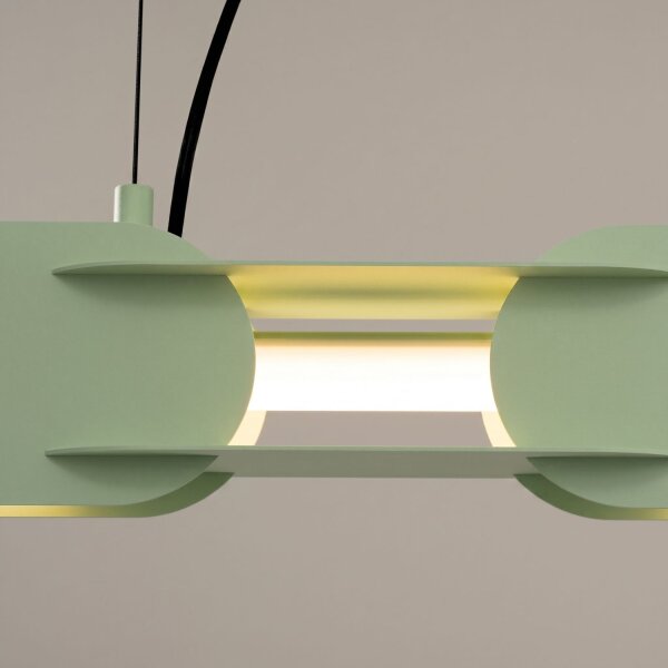 LED Hängelampe dimmbar Salbei Stahl 3000K L:158 cm