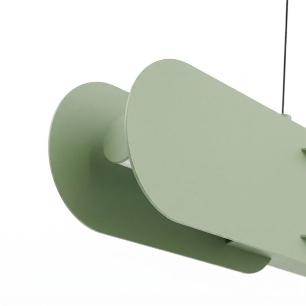LED Hängelampe dimmbar Salbei Stahl 3000K L:158 cm
