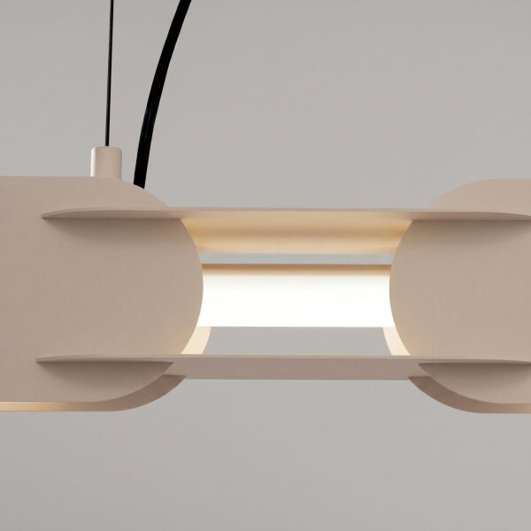 LED Pendelleuchte dimmbar Push-DIM Taupe 3000K L:158 cm