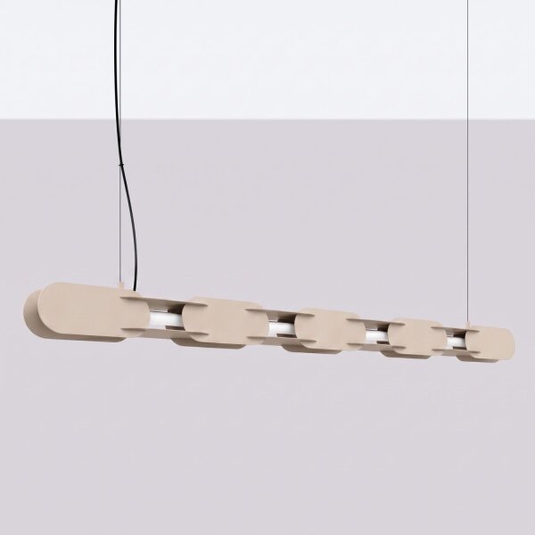 LED Hängelampe dimmbar Push-DIM Taupe 4000K L:158 cm