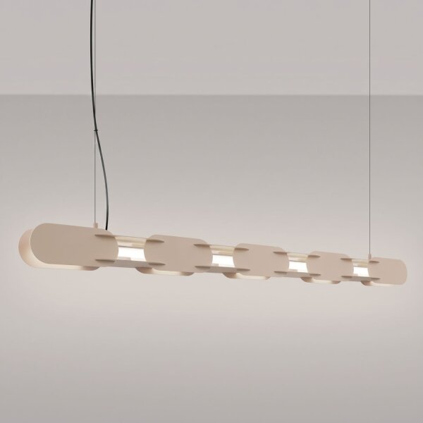 LED Hängelampe dimmbar Push-DIM Taupe 4000K L:158 cm