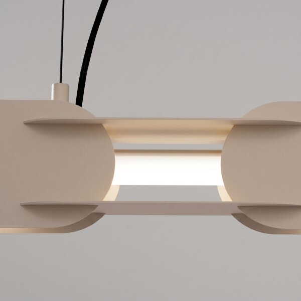 LED Hängelampe dimmbar Push-DIM Taupe 4000K L:158 cm