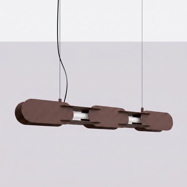 LED Hängelampe dimmbar Push-DIM Braun 3000K L:91 cm