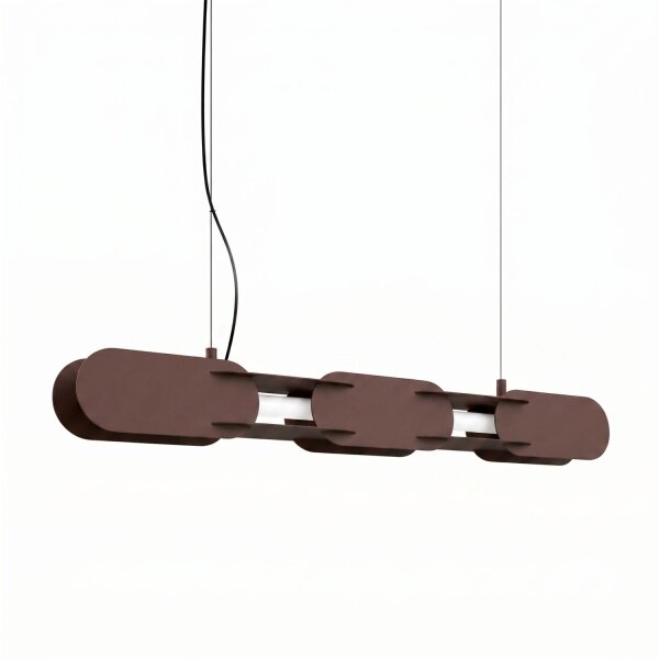LED Pendelleuchte dimmbar Push-DIM Braun 4000K L:91 cm