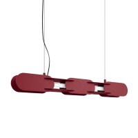 LED H&auml;ngelampe dimmbar Burgund Stahl 4000K L:91 cm