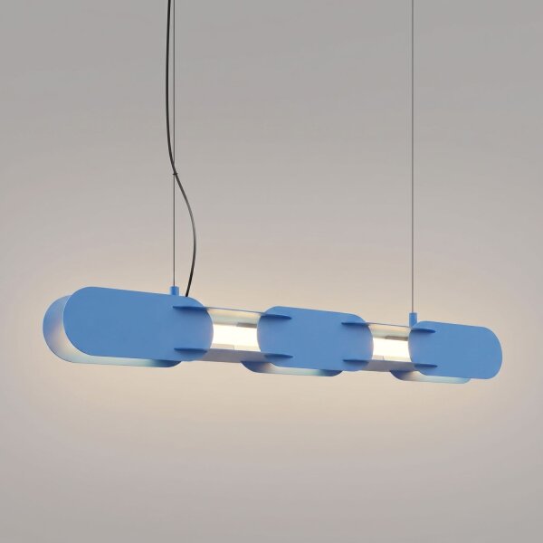 LED Pendelleuchte dimmbar Hellblau 4000K L:91 cm Modern
