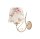 Florale Wandlampe CRINE Shabby Gold Wei&szlig; Leuchte