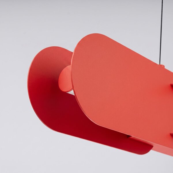 LED Pendelleuchte dimmbar Push-DIM Rot 3000K L:91 cm