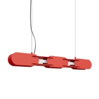 LED Pendelleuchte dimmbar Push-DIM Rot 3000K L:91 cm