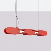 LED Pendelleuchte dimmbar Push-DIM Rot 3000K L:91 cm