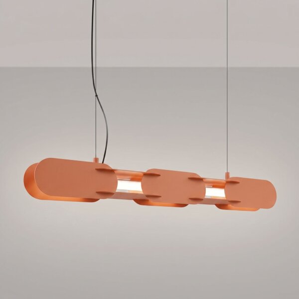 LED Hängelampe dimmbar Ockerrot Stahl 4000K L:91 cm