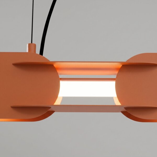 LED Hängelampe dimmbar Ockerrot Stahl 4000K L:91 cm