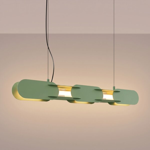 LED Hängelampe dimmbar Push-DIM Salbei 3000K L:91 cm