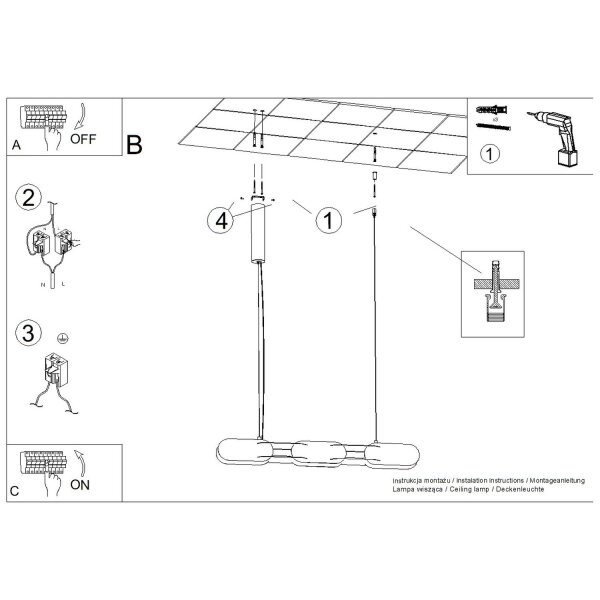 LED Hängelampe dimmbar Push-DIM Salbei 3000K L:91 cm