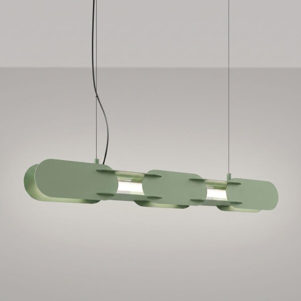LED Pendelleuchte dimmbar Push-DIM Salbei 4000K L:91 cm